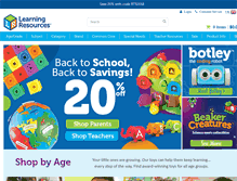 Tablet Screenshot of learningresources.com